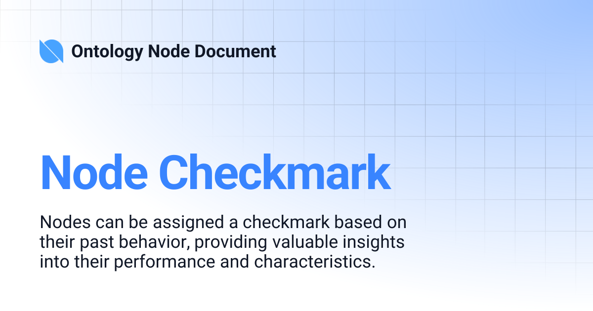 Node Checkmark | Ontology Node Document