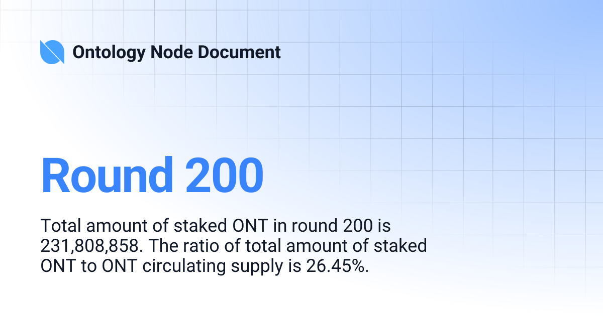 Round 200 | Ontology Node Document
