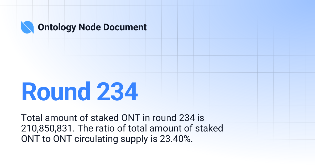 Round 234 | Ontology Node Document